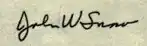 Assinatura de John W. Snow