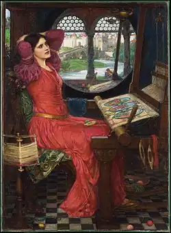Estou meio enjoada das trevas, disse a Dama de Shalott (1916)