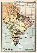 Map of India in 1795.