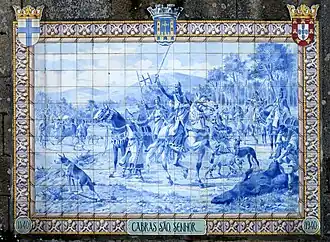 "Cabras São, Senhor", monumento em Ponte de Lima, Portugal.