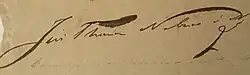 Assinatura de José Tomás Nabuco de Araújo Filho