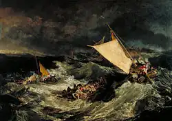 O Naufrágio (1805), Joseph Mallord William Turner, 170,5 × 241,5 cm, Tate Britain