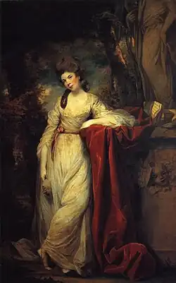 Mrs Abington como The Comic Muse (1764-1768), em Waddesdon Manort Waddesdon Manor.