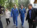 Os cosmonautas Misurkin e Vinogradov no Centro de Treinamento de Cosmonautas Yuri Gagarin, logo após retornarem da Expedição.