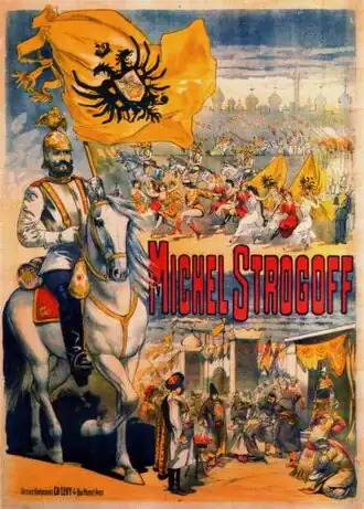 Pôster para Michel Strogoff no Teatro Châtelet, em 17 de novembro de 1880