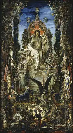 Júpiter e Semele (1894–95), 212 x 118 cm, Musée Gustave Moreau
