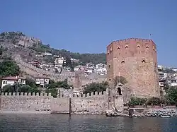 Kızıl Kule (Torre Rossa) costruita tra il 1221 e il 1226 da Kayqubad I ad Alanya, in Turchia