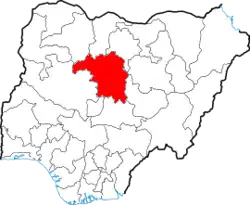 Localização de Kaduna, na Nigéria