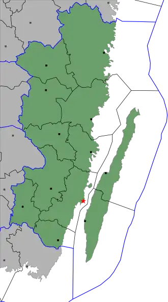 A Região Kalmar e as suas comunas (municípios)