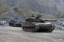 Um blindado Leopard 2A4 do exército austríaco.
