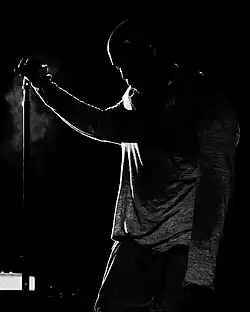 West performs at the Governor's Ball in 2013, the same year as Yeezus