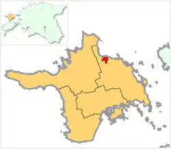 Localização de Kärdla, na região de Hiiu