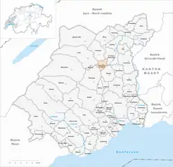 Localização de Chavannes-le-Veyron na Suíça.