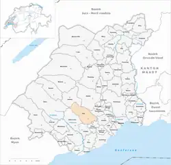 Localização de Yens na Suíça.