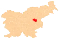 Localização do município de Laško na Eslovênia