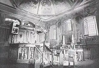 Interior da sinagoga, aprox. 1901