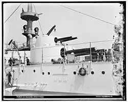 A smaller turret on top of a bigger turret.