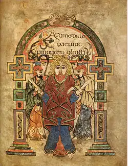 A prisão de Jesus retratada no Livro de Kells, ca. 800