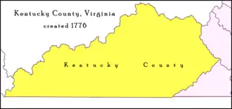 Localização de Condado de Kentucky