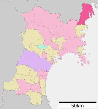 Localização de Kesennuma