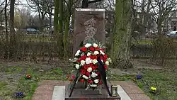 Monumento ao Massacre de Khojaly erigido em Haia, Países Baixos.