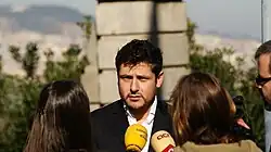 O diretor de "Eva" durante o evento de apresentação dos indicados ao IV Prêmio Gaudí de Cinema