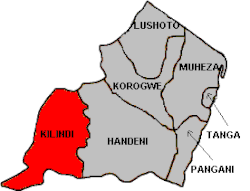 Localização de Kilindi em Tanga