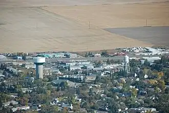 vista aérea de Kindersley