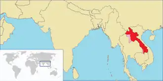 Localização de Reino de Luang Prabang