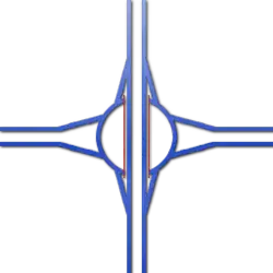 Interseção com rotatória