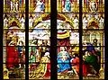 Vitral de finais do século XIX da Adoração dos Pastores e dos Magos, Catedral de Colónia.