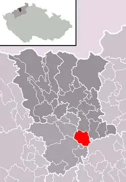 Localização de Kostomlaty pod Milešovkou