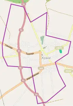 Localização de Kowal na Polónia