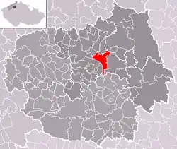 Localização de Křešice