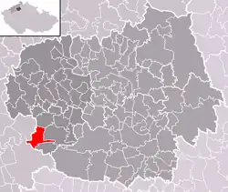 Localização de Křesín