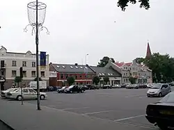 Praça da cidade de Kretinga