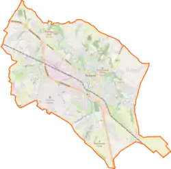 Localização de Krosno na Polónia