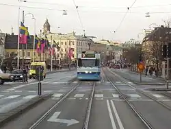 A praça Kungsportsplatsen