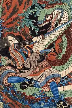 Peça da série Suikoden Kuniyoshi, 1830