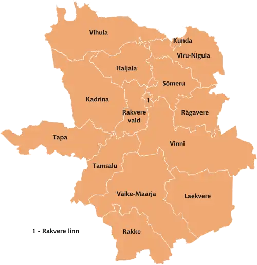 Municípios da região de Lääne-Virumaa