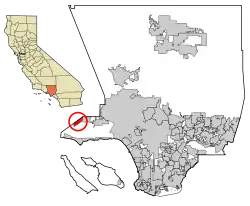 Localização no condado de Los Angeles
