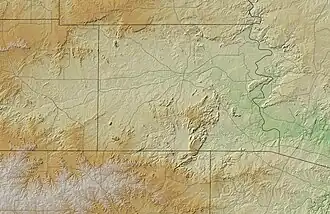 Mapa em relevo do Llano Uplift