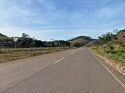 Trecho da LMG-759 em Córrego Novo