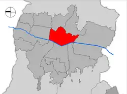 Localização de Candelária em Medellín.