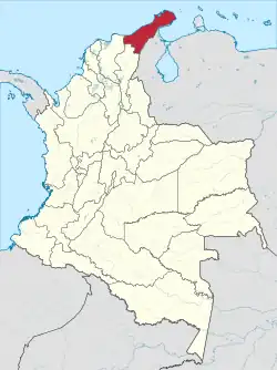 Location of La Guajira