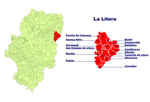 Municípios da Comarca de Litera