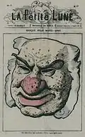 "Masque pour Mardi-Gras", Caricatura de Louis Veuillot, La Petite Lune, No. 37, 1878–1879