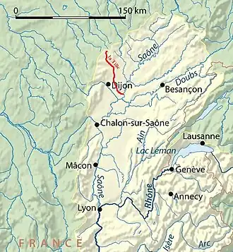 Localização do rio Tille