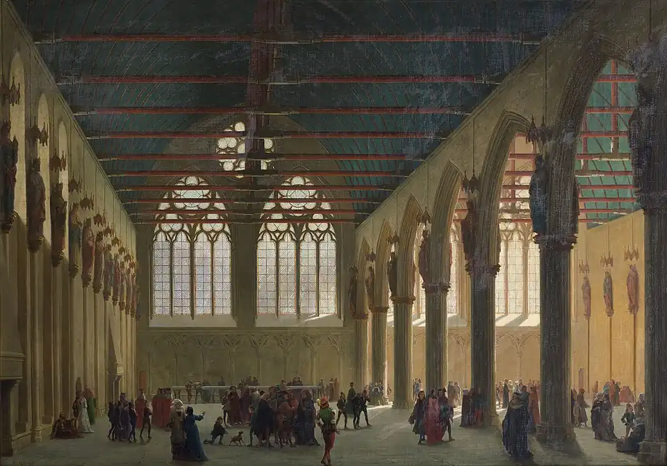 O Grande-Salle durante o final da Idade Média, reconstrução de Sébastien Charles Giraud, 1878