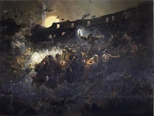 A Visão do Coliseu (1885), mostrando o mártir Santo Almáquio.